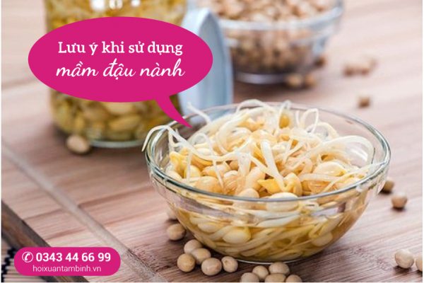 lưu ý khi sử dụng mầm đậu nành