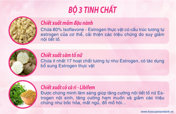 bộ 3 tinh chất tăng nội tiết tố